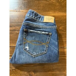 Abercrombie &‎ Fitch Womens Jeans Size 0 Distressed Medium Wash Denim